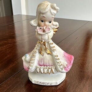 Vintage Ceramic Zodiac Figurine - Cancer